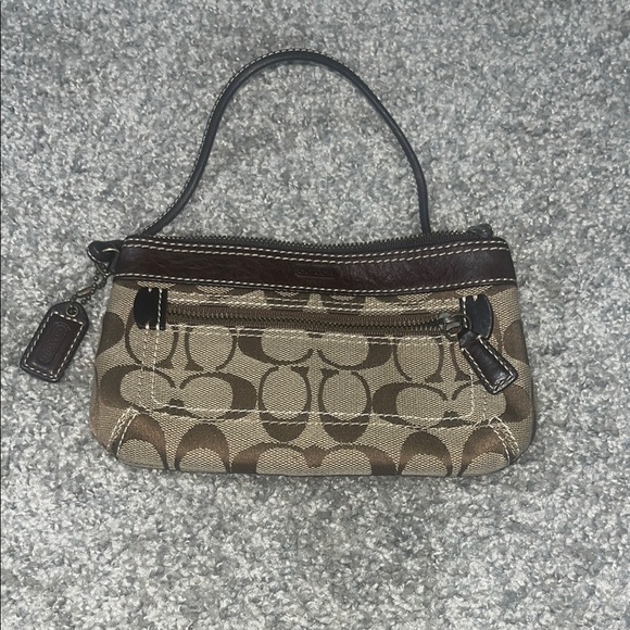 Coach Brown Signature Wristlet - Picture 1 of 3